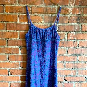Y2K/late 90’s Urban Outfitters flocked faux-velvet midi dress - medium